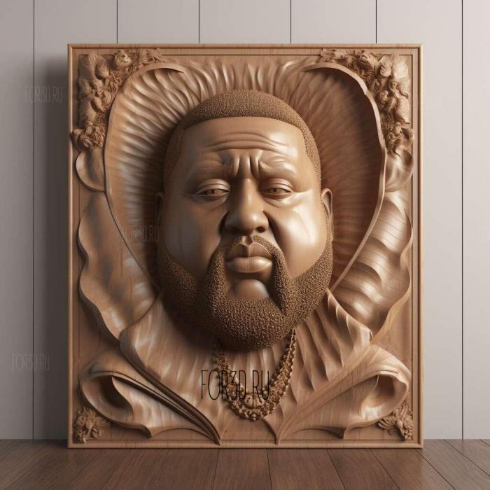 DJ Khaled 1 stl model for CNC